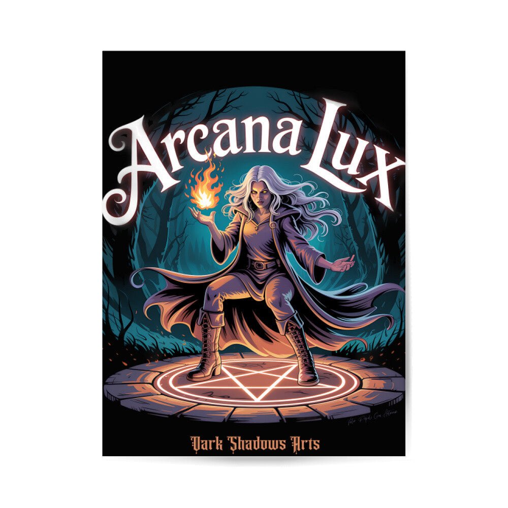 Arcana Lux_ Magische Flamme & Runenkreis - Poster 3:4 | Poster | Dark Shadows Arts