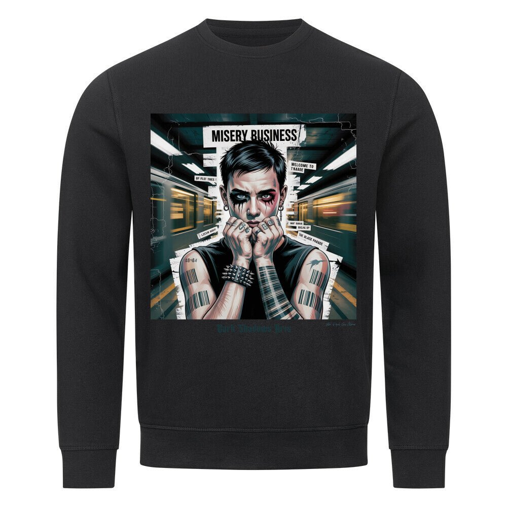 Barcode Heartbreak – Zwischen Neonlicht & Schattenseele - Premium Organic Sweatshirt | Sweatshirt | Dark Shadows Arts