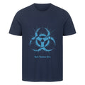 Biohazard Blue_ Apokalyptisches Symbol - HigherBlanks Premium T-Shirt | T-Shirt | Dark Shadows Arts