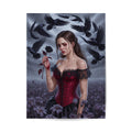 Black Rose Sorrow – Blutige Träne & Rabenliebe - Poster 3:4 | Poster | Dark Shadows Arts