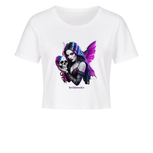 Die Königin der Schattenflügel – Ladies Cropped Tee | T-Shirt | Dark Shadows Arts