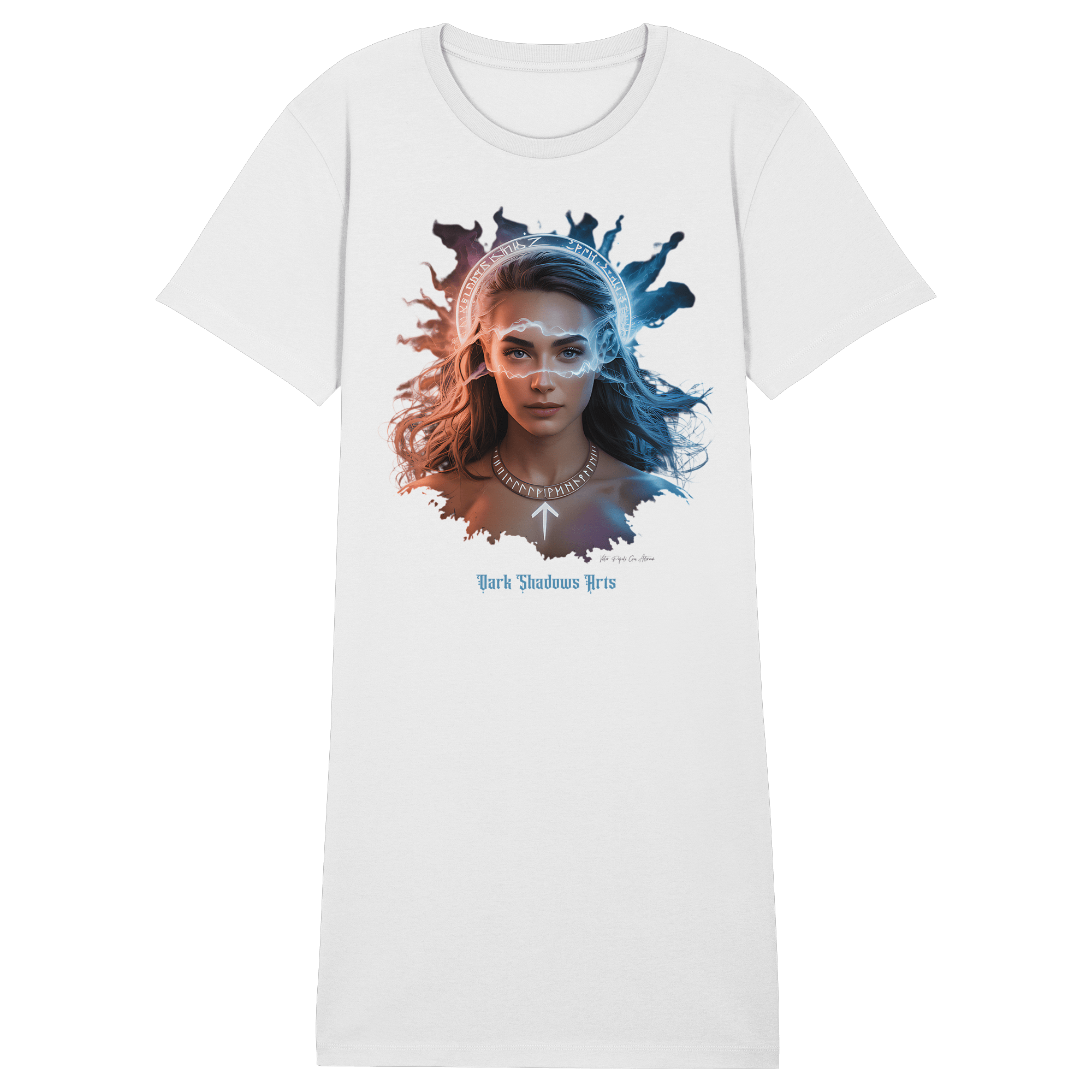 Die Wächterin des Nebels - Ladies Organic Shirt Dress - Ladies Organic Shirt Dress | Lady - Shirts | Dark Shadows Arts