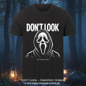 Don’t Look – Ghostface Horror - HigherBlanks Premium T-Shirt | T-Shirt | Dark Shadows Arts
