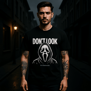 Don’t Look – Ghostface Horror - HigherBlanks Premium T-Shirt | T-Shirt | Dark Shadows Arts