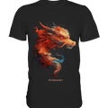 Drachenfeuer – Mystische Kreatur in lebendigen Farben - Premium Shirt | Unisex - Shirts | Dark Shadows Arts