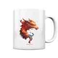 Drachenfeuer – Mystische Kreatur in lebendigen Farben - Tasse glossy | Trinkgefäße | Dark Shadows Arts