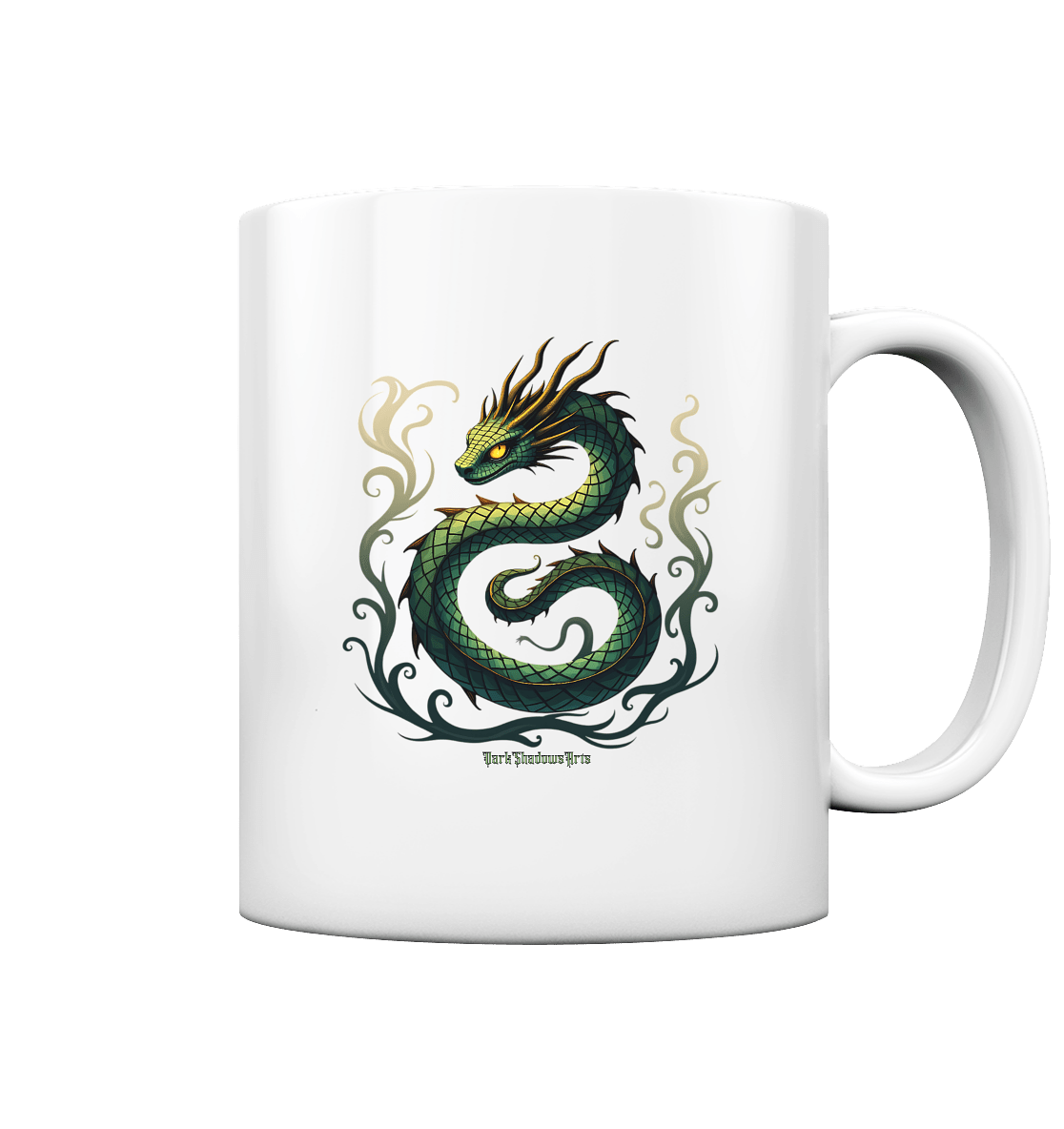 Emerald Serpent Mystic Guardian - Tasse glossy | Trinkgefäße | Dark Shadows Arts