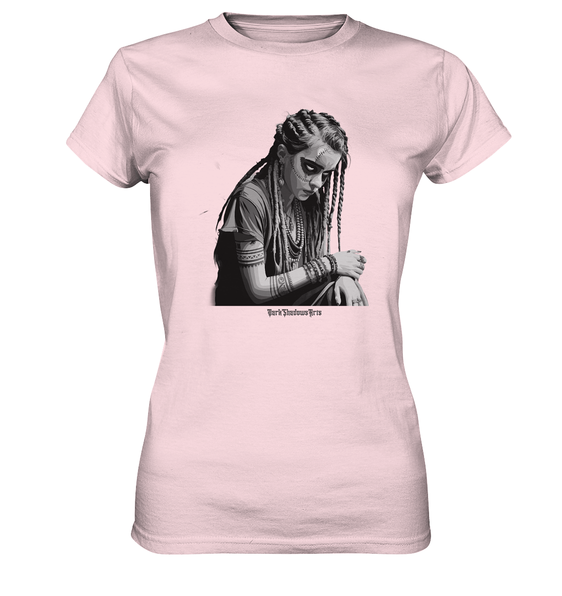 Enigmatic Veil Tattooed Persona - Ladies Premium Shirt | Lady - Shirts | Dark Shadows Arts