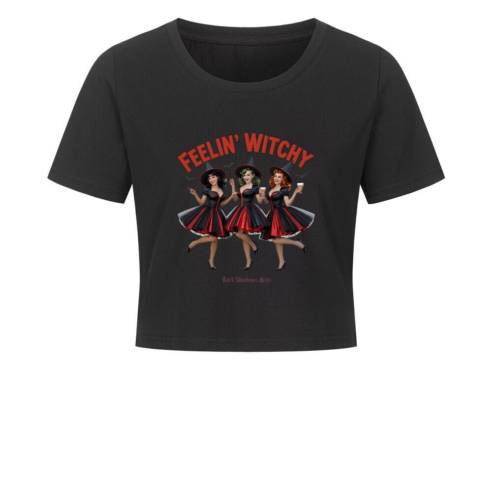 Feelin’ Witchy - Ladies Cropped Tee | T-Shirt | Dark Shadows Arts