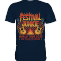 festival junkie - world tour 2025 - rock music passion - Premium Shirt | Unisex - Shirts | Dark Shadows Arts