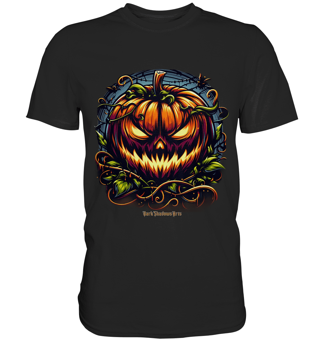 Filigranes Halloween Kürbis Motiv - Premium Shirt | Unisex - Shirts | Dark Shadows Arts