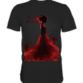Flammende Eleganz – Tänzerin im Schatten - Premium Shirt | Unisex - Shirts | Dark Shadows Arts