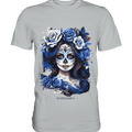 Floral Mystique - Zucker - Schädel & Blumenkranz - Premium Shirt | Unisex - Shirts | Dark Shadows Arts