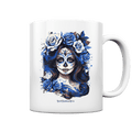Floral Mystique - Zucker - Schädel & Blumenkranz - Tasse glossy | Trinkgefäße | Dark Shadows Arts