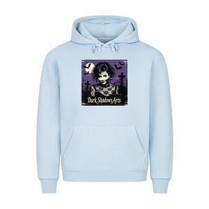Gothic Vision – Schattenfrau im VHS - Nebel - HigherBlanks Premium Hoodie | Hoodie | Dark Shadows Arts