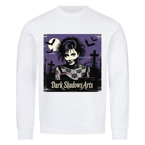 Gothic Vision – Schattenfrau im VHS - Nebel - Premium Organic Sweatshirt | Sweatshirt | Dark Shadows Arts