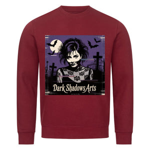 Gothic Vision – Schattenfrau im VHS - Nebel - Premium Organic Sweatshirt | Sweatshirt | Dark Shadows Arts