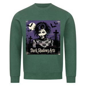 Gothic Vision – Schattenfrau im VHS - Nebel - Premium Organic Sweatshirt | Sweatshirt | Dark Shadows Arts