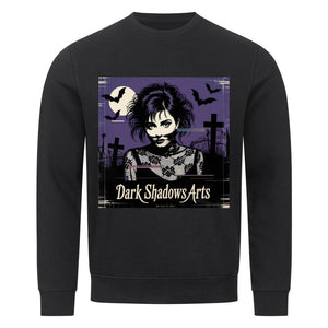 Gothic Vision – Schattenfrau im VHS - Nebel - Premium Organic Sweatshirt | Sweatshirt | Dark Shadows Arts