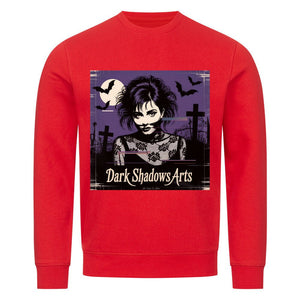 Gothic Vision – Schattenfrau im VHS - Nebel - Premium Organic Sweatshirt | Sweatshirt | Dark Shadows Arts