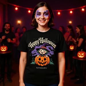 Happy Halloween Witch Pumpkin - HigherBlanks Premium T-Shirt | T-Shirt | Dark Shadows Arts