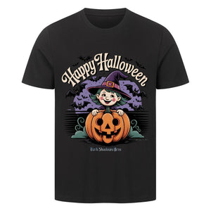 Happy Halloween Witch Pumpkin - HigherBlanks Premium T-Shirt | T-Shirt | Dark Shadows Arts