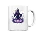 Hexen Illustration mit lila Kerzen und Pentagramm - Tasse glossy | Trinkgefäße | Dark Shadows Arts