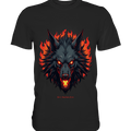 Inferno Howl - The Fiery Wolf - Premium Shirt | Unisex - Shirts | Dark Shadows Arts