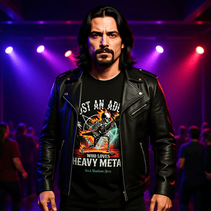 Just an Adult Who Loves Heavy Metal - HigherBlanks Premium T-Shirt | T-Shirt | Dark Shadows Arts