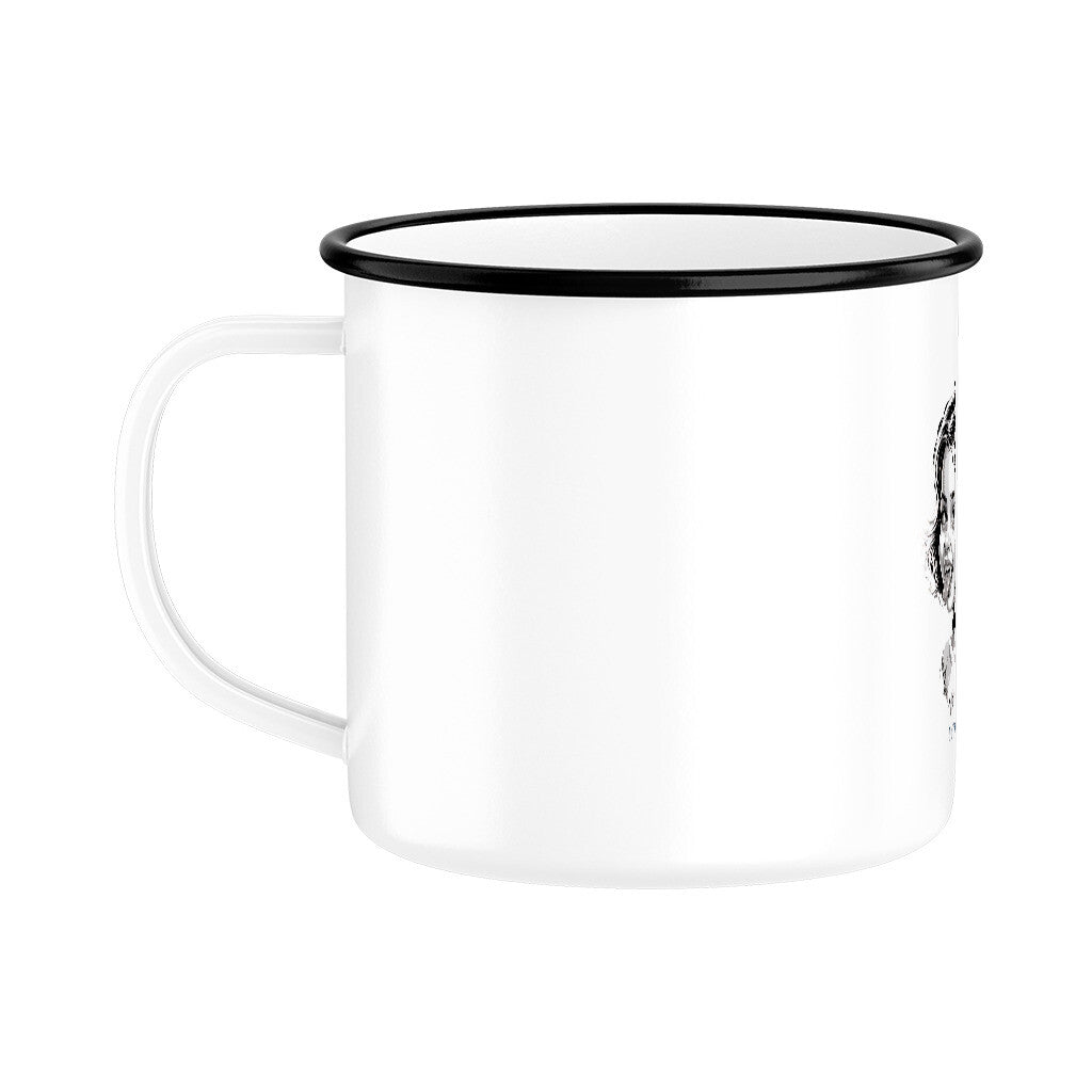 Kleine Vampirin mit Frechmut - Emaille Tasse | Mug | Dark Shadows Arts