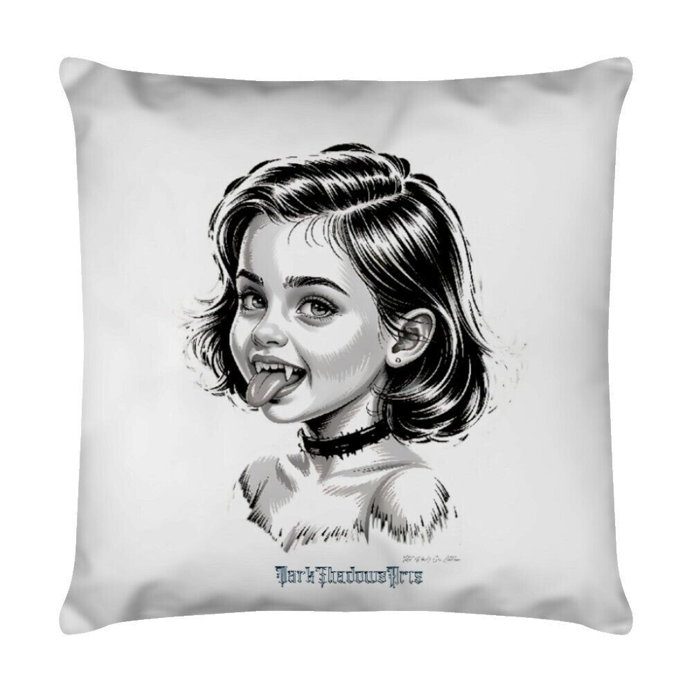 Kleine Vampirin mit Frechmut - Kissen | Pillow | Dark Shadows Arts
