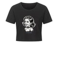 Kleine Vampirin mit Frechmut - Ladies Cropped Tee | T-Shirt | Dark Shadows Arts