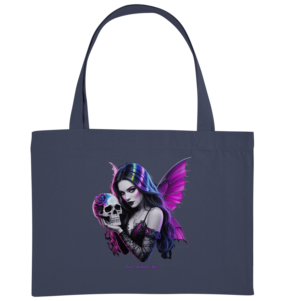 Königin der Schattenflügel - Ladies Organic Shirt Dress - Organic Shopping - Bag | Taschen | Dark Shadows Arts