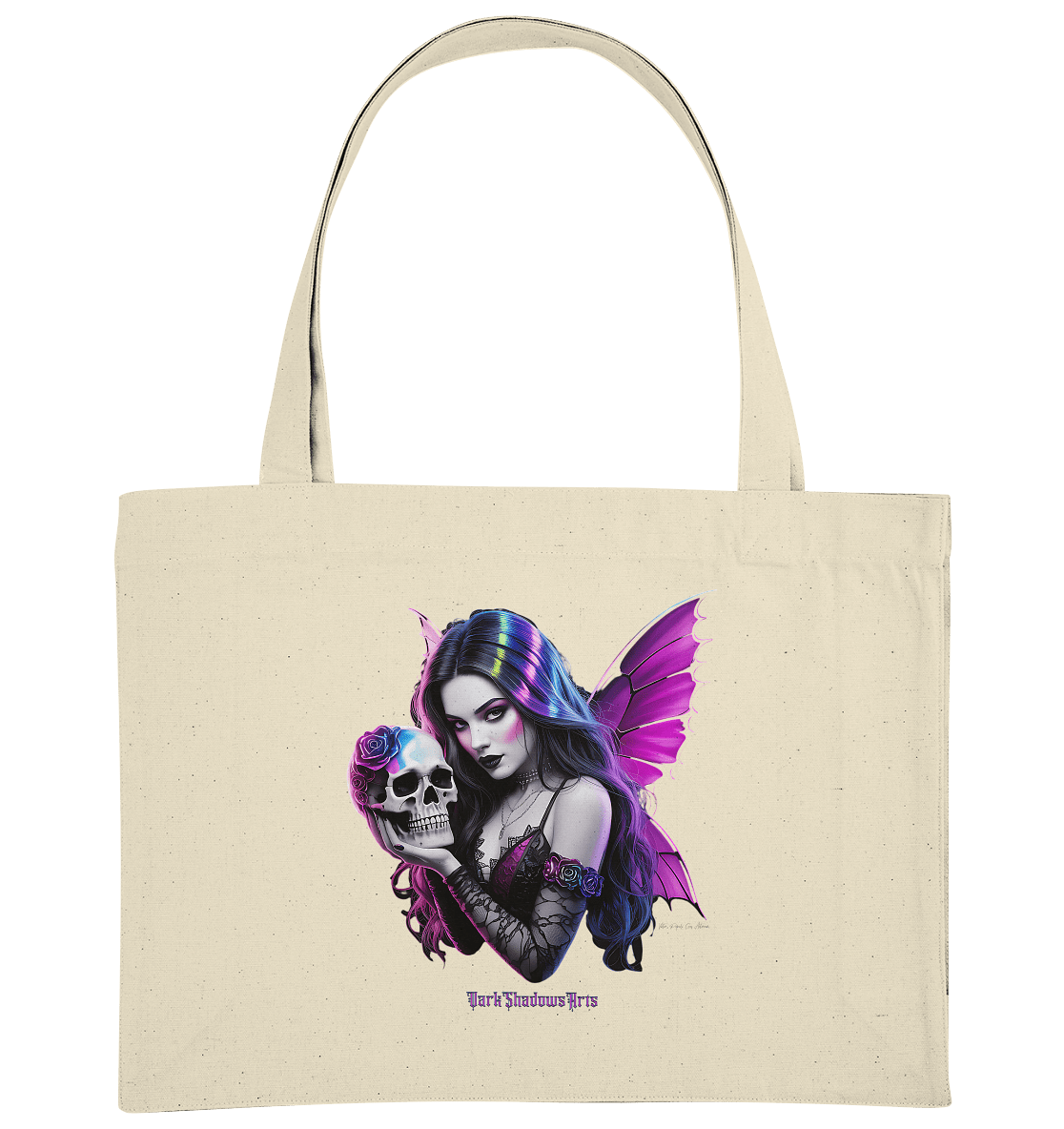 Königin der Schattenflügel - Ladies Organic Shirt Dress - Organic Shopping - Bag | Taschen | Dark Shadows Arts