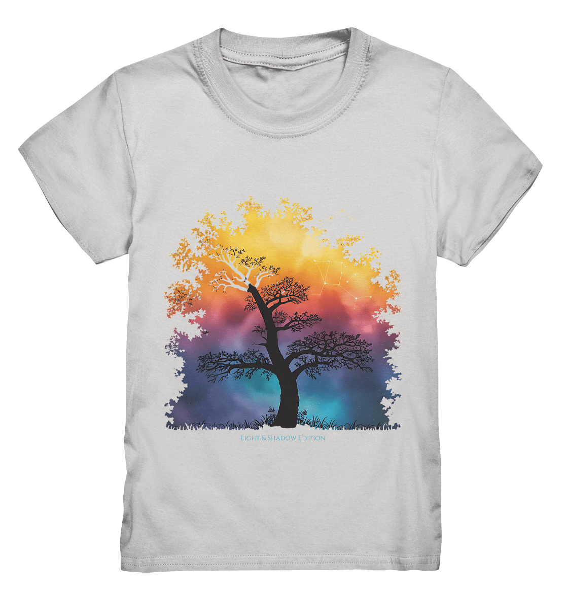 Licht & Schatten – Magische Baumlandschaft mit Sternbild - Kids Premium Shirt | Kids & Babys | Dark Shadows Arts