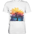 Licht & Schatten – Magische Baumlandschaft mit Sternbild - Premium Shirt | Unisex - Shirts | Dark Shadows Arts