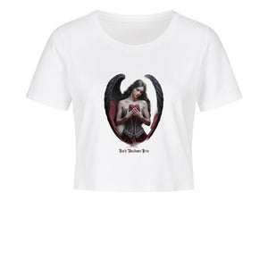 Lonely Angel - Ladies Cropped Tee | T-Shirt | Dark Shadows Arts