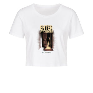 Lost Souls 1888 - Enter If You Dare - Ladies Cropped Tee | T-Shirt | Dark Shadows Arts