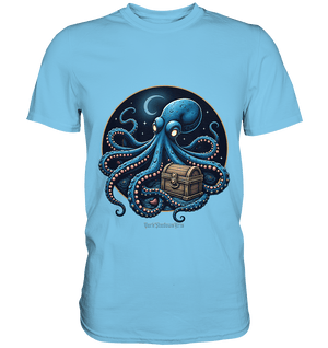 Majestätischer Tintenfisch – Hüter der Schatzkiste - Premium Shirt | Unisex - Shirts | Dark Shadows Arts