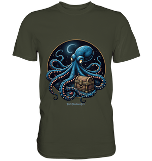 Majestätischer Tintenfisch – Hüter der Schatzkiste - Premium Shirt | Unisex - Shirts | Dark Shadows Arts
