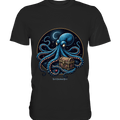 Majestätischer Tintenfisch – Hüter der Schatzkiste - Premium Shirt | Unisex - Shirts | Dark Shadows Arts