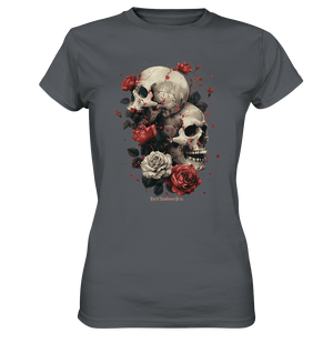 Makabre Eleganz Schädel und Rosen Kunst - Ladies Premium Shirt | Lady - Shirts | Dark Shadows Arts