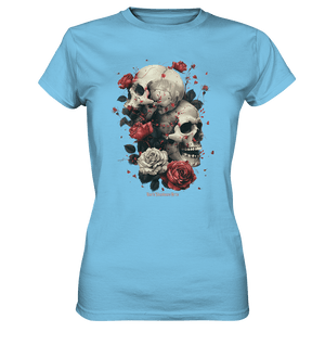 Makabre Eleganz Schädel und Rosen Kunst - Ladies Premium Shirt | Lady - Shirts | Dark Shadows Arts