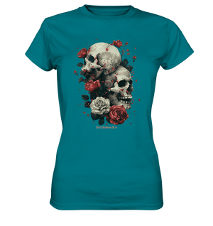 Makabre Eleganz Schädel und Rosen Kunst - Ladies Premium Shirt | Lady - Shirts | Dark Shadows Arts
