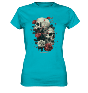 Makabre Eleganz Schädel und Rosen Kunst - Ladies Premium Shirt | Lady - Shirts | Dark Shadows Arts