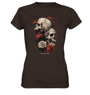 Makabre Eleganz Schädel und Rosen Kunst - Ladies Premium Shirt | Lady - Shirts | Dark Shadows Arts