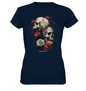 Makabre Eleganz Schädel und Rosen Kunst - Ladies Premium Shirt | Lady - Shirts | Dark Shadows Arts