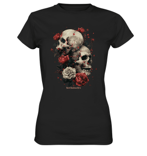 Makabre Eleganz Schädel und Rosen Kunst - Ladies Premium Shirt | Lady - Shirts | Dark Shadows Arts
