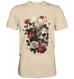 Makabre Eleganz Schädel und Rosen Kunst - Premium Shirt | Unisex - Shirts | Dark Shadows Arts