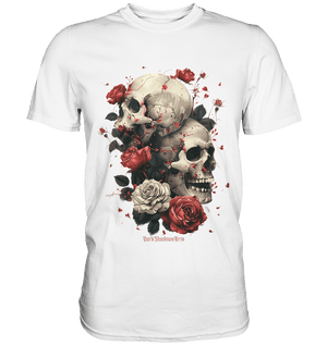 Makabre Eleganz Schädel und Rosen Kunst - Premium Shirt | Unisex - Shirts | Dark Shadows Arts